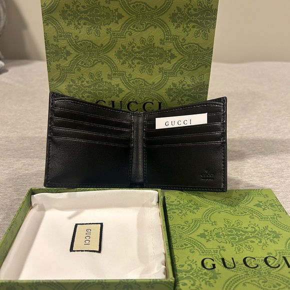 Gucci GG Interlocking Wallet - Black Monogram Design - Picture 2 of 5